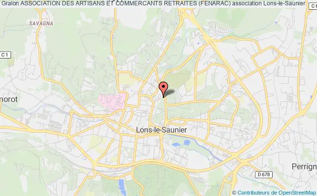 plan association Association Des Artisans Et Commercants Retraites (fenarac) Lons-le-Saunier