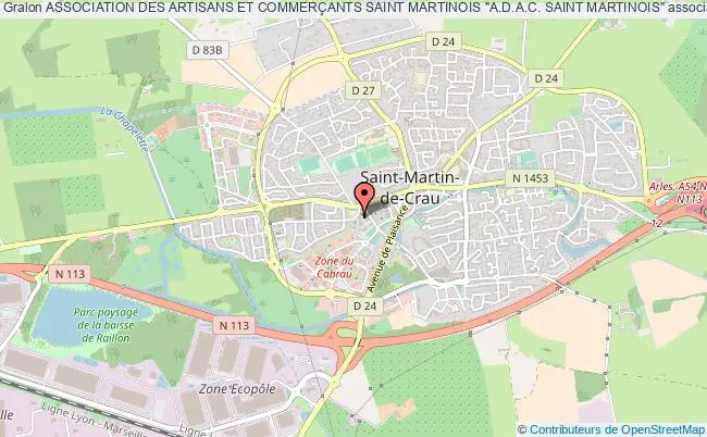 plan association Association Des Artisans Et CommerÇants Saint Martinois "a.d.a.c. Saint Martinois" Saint-Martin-de-Crau