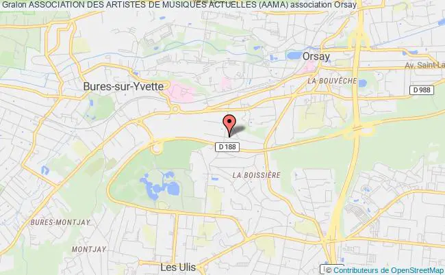 plan association Association Des Artistes De Musiques Actuelles (aama) Orsay