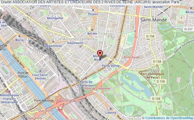 plan association Association Des Artistes Et Createurs Des 2 Rives De Seine (aac2rs) Paris