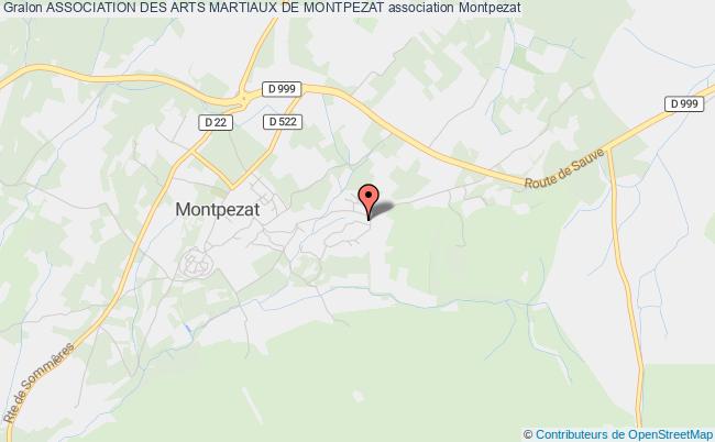 plan association Association Des Arts Martiaux De Montpezat Montpezat
