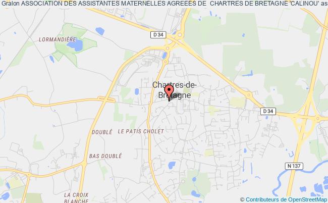 plan association Association Des Assistantes Maternelles Agreees De  Chartres De Bretagne 'calinou' Chartres-de-Bretagne