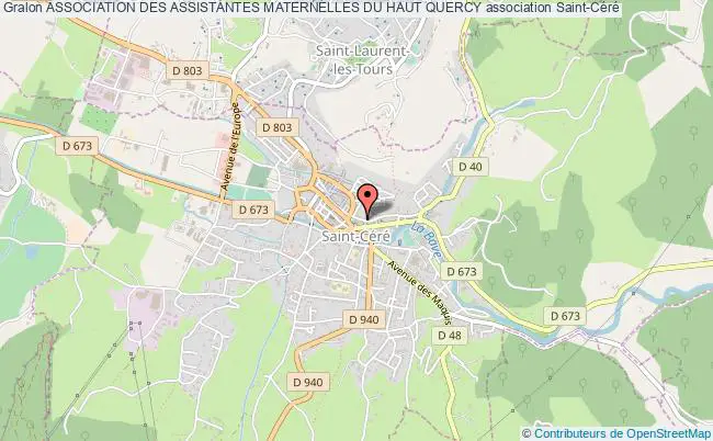 plan association Association Des Assistantes Maternelles Du Haut Quercy Saint-Céré