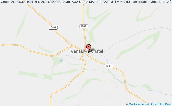 plan association Association Des Assistants Familiaux De La Marne (aaf De La Marne) Vanault-le-Châtel