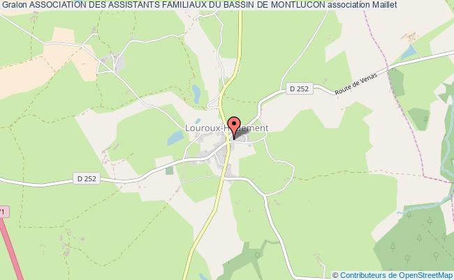 plan association Association Des Assistants Familiaux Du Bassin De Montlucon Louroux-Hodement