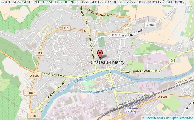 plan association Association Des Assureurs Professionnels Du Sud De L'aisne Château-Thierry