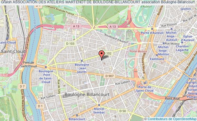 plan association Association Des Ateliers Martenot De Boulogne-billancourt Boulogne-Billancourt