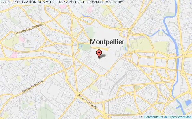 plan association Association Des Ateliers Saint Roch Montpellier
