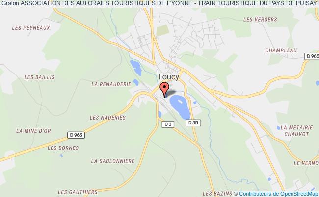 plan association Association Des Autorails Touristiques De L'yonne - Train Touristique Du Pays De Puisaye-forterre Toucy