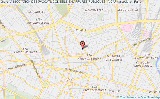 plan association Association Des Avocats Conseils En Affaires Publiques (a-cap) Paris