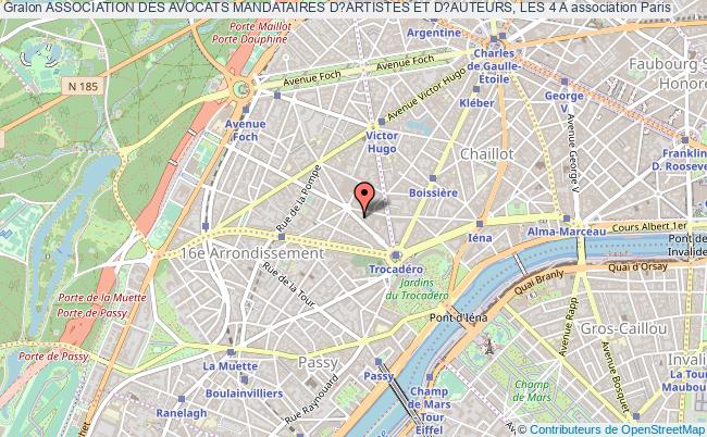 plan association Association Des Avocats Mandataires D?artistes Et D?auteurs, Les 4 A Paris