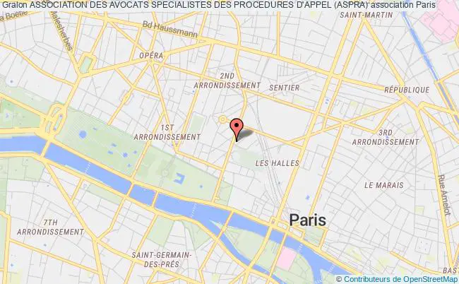 plan association Association Des Avocats Specialistes Des Procedures D'appel (aspra) Paris