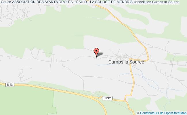 plan association Association Des Ayants Droit A L'eau De La Source De Mendris Camps-la-Source