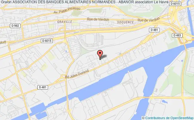 plan association Association Des Banques Alimentaires Normandes - Abanor Le Havre