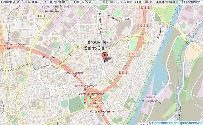 plan association Association Des Beninois De Caen & Agglomeration & Amis De Basse-normandie Hérouville-Saint-Clair