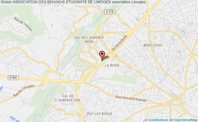plan association Association Des Beninois Etudiants De Limoges Limoges