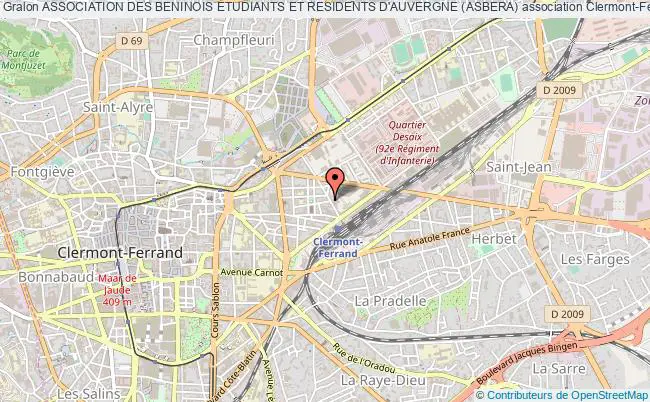 plan association Association Des Beninois Etudiants Et Residents D'auvergne (asbera) Clermont-Ferrand