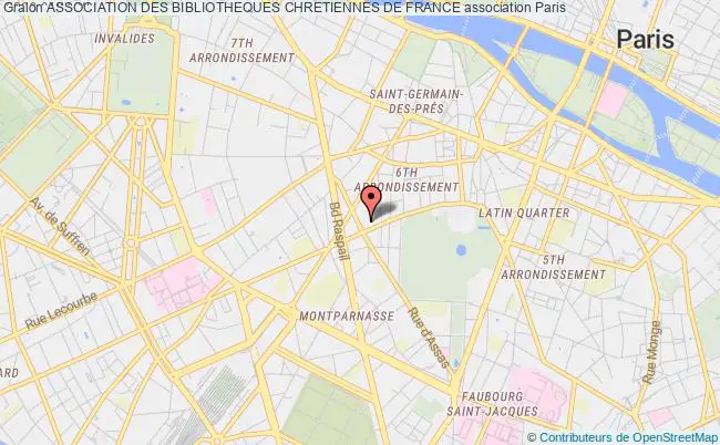 plan association Association Des Bibliotheques Chretiennes De France Paris