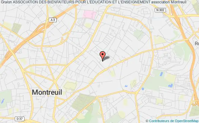 plan association Association Des Bienfaiteurs Pour L'Éducation Et L'enseignement Montreuil