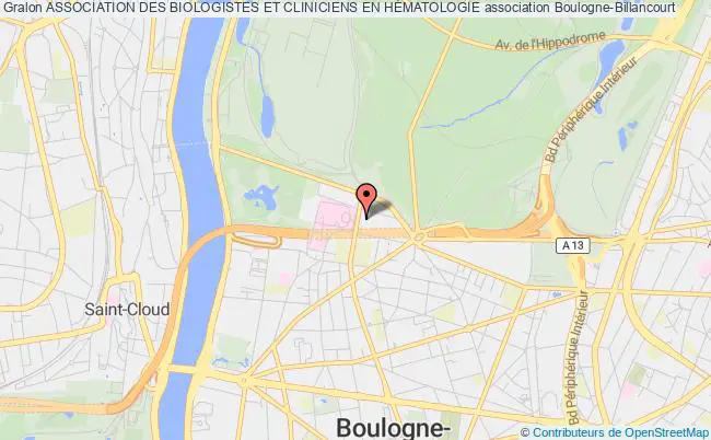 plan association Association Des Biologistes Et Cliniciens En HÉmatologie Boulogne-Billancourt