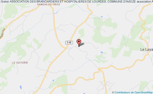 plan association Association Des Brancardiers Et Hospitalieres De Lourdes, Commune D'aveize Aveize