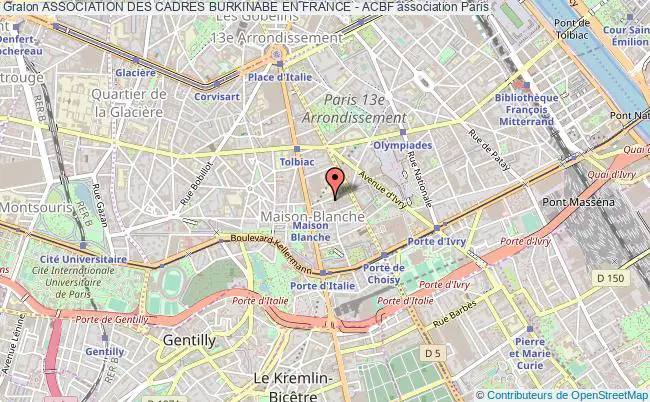 plan association Association Des Cadres Burkinabe En France - Acbf Paris