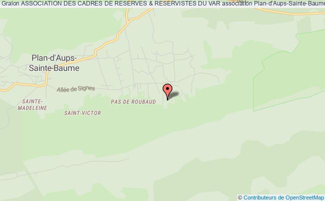 plan association Association Des Cadres De Reserves & Reservistes Du Var Plan-d'Aups-Sainte-Baume