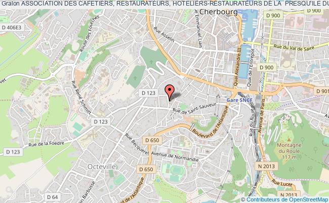 plan association Association Des Cafetiers, Restaurateurs, Hoteliers-restaurateurs De La  Presqu'ile Du Cotentin Cherbourg-Octeville