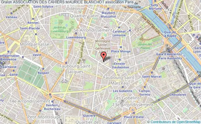 plan association Association Des Cahiers Maurice Blanchot Paris