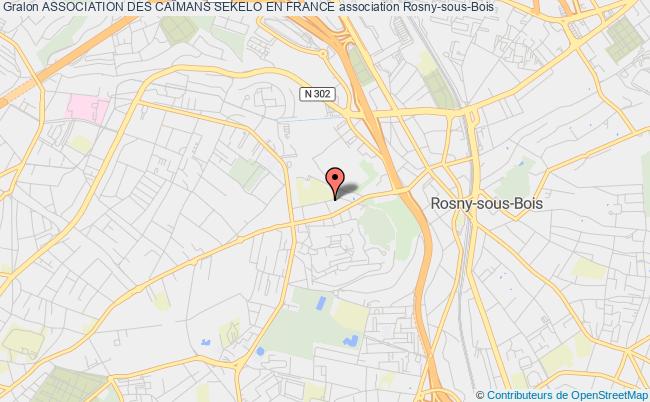 plan association Association Des CaÏmans Sekelo En France Rosny-sous-Bois
