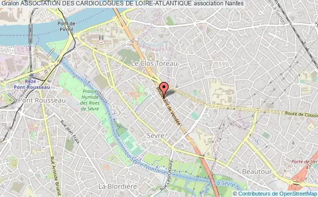 plan association Association Des Cardiologues De Loire-atlantique Nantes
