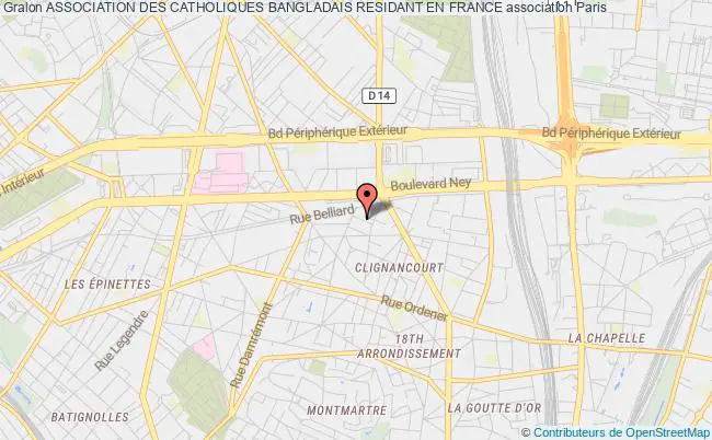 plan association Association Des Catholiques Bangladais Residant En France Paris