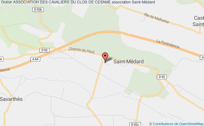 plan association Association Des Cavaliers Du Clos De Cesame Saint-Médard