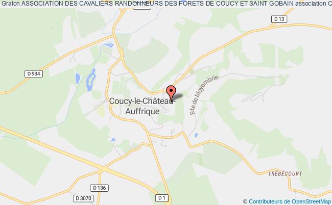 plan association Association Des Cavaliers Randonneurs Des Forets De Coucy Et Saint Gobain Coucy-le-Château-Auffrique