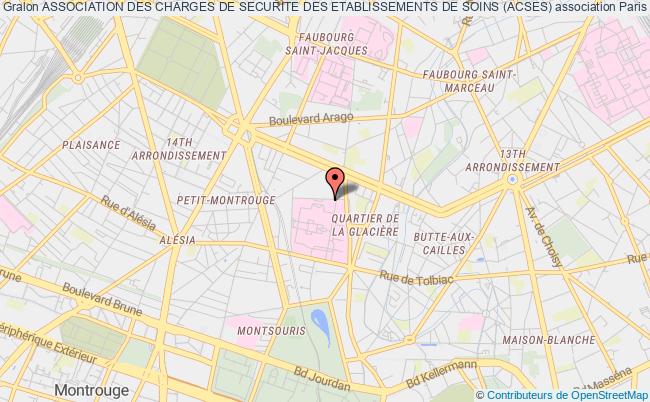 plan association Association Des Charges De Securite Des Etablissements De Soins (acses) Paris