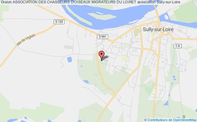 plan association Association Des Chasseurs D'oiseaux Migrateurs Du Loiret Sully-sur-Loire