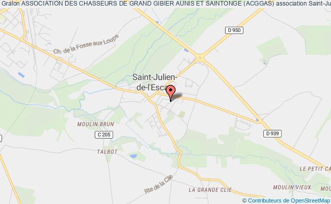 plan association Association Des Chasseurs De Grand Gibier Aunis Et Saintonge (acggas) Saint-Julien-de-l'Escap