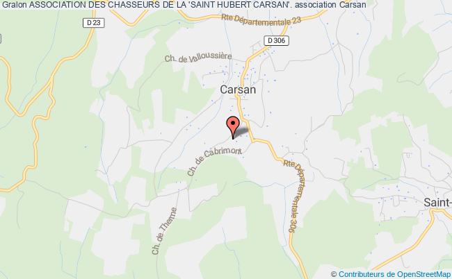 ASSOCIATION DES CHASSEURS DE LA 'SAINT HUBERT CARSAN'.