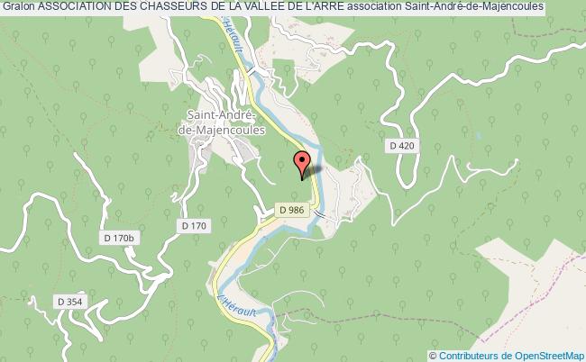 plan association Association Des Chasseurs De La Vallee De L'arre Saint-André-de-Majencoules