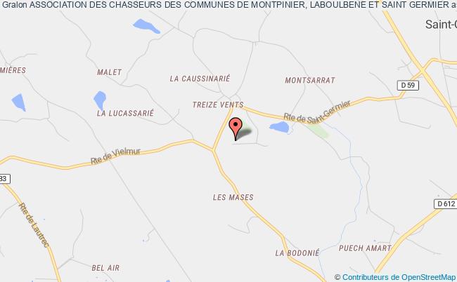 plan association Association Des Chasseurs Des Communes De Montpinier, Laboulbene Et Saint Germier Laboulbène
