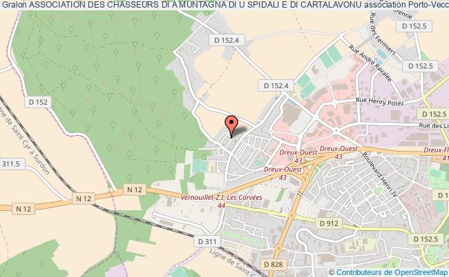 plan association Association Des Chasseurs Di A Muntagna Di U Spidali E Di Cartalavonu Porto-Vecchio