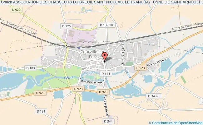 plan association Association Des Chasseurs Du Breuil Saint Nicolas, Le Tranchay  Cnne De Saint Arnoult Des Bois Courville-sur-Eure