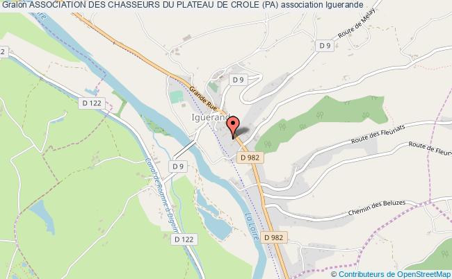 plan association Association Des Chasseurs Du Plateau De Crole (pa) Iguerande