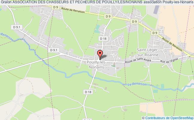 plan association Association Des Chasseurs Et Pecheurs De Pouilly/les/nonains Pouilly-les-Nonains