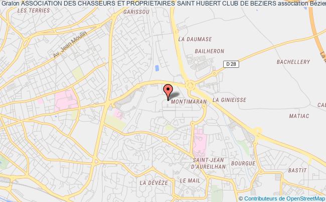 plan association Association Des Chasseurs Et Proprietaires Saint Hubert Club De Beziers Béziers