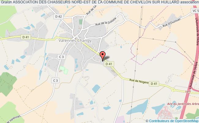 plan association Association Des Chasseurs Nord-est De La Commune De Chevillon Sur Huillard Varennes-Changy