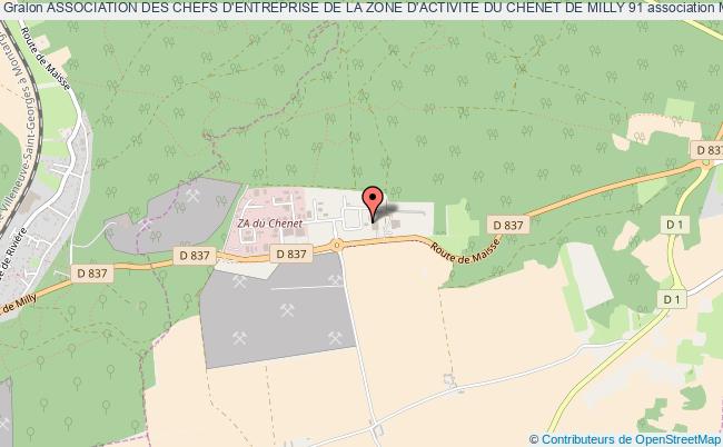 plan association Association Des Chefs D'entreprise De La Zone D'activite Du Chenet De Milly 91 Milly-la-Forêt
