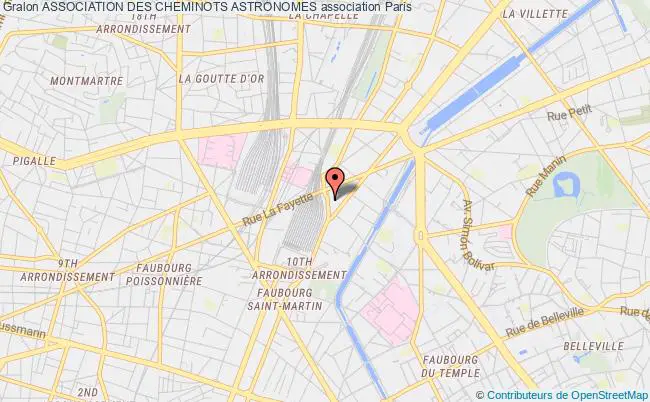 plan association Association Des Cheminots Astronomes Paris