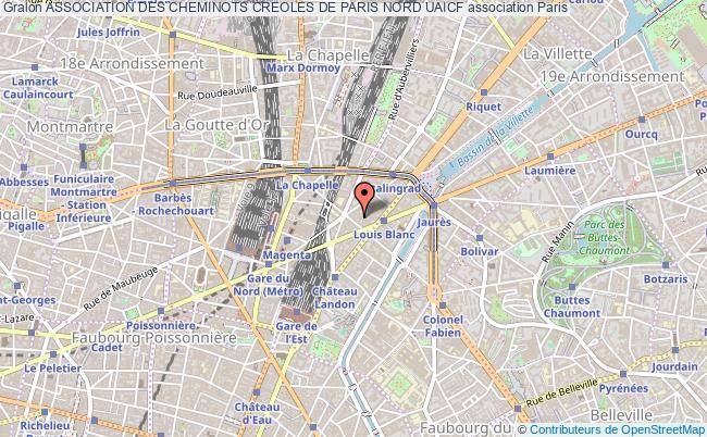 plan association Association Des Cheminots Creoles De Paris Nord Uaicf Paris