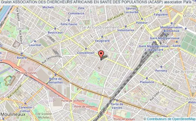 plan association Association Des Chercheurs Africains En SantÉ Des Populations (acasp) Paris